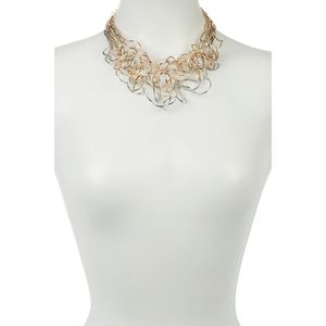 🌟HP🌟  Meshmerise coil intertwined spaghetti bib necklace